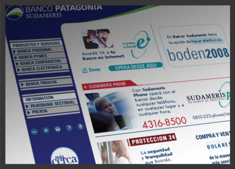 imagen de sitio de Banco Patagonia Sudameris
